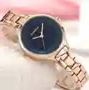 Reloj Pulso Acero Analógico Curren Original Para Mujer Rosado Metalizado