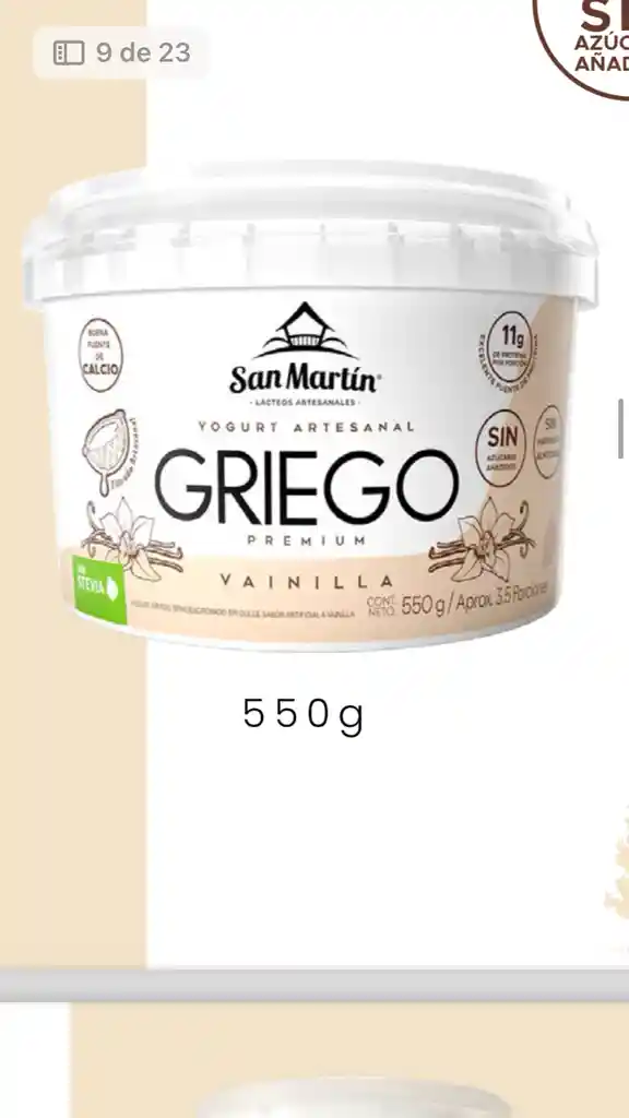 Yogurt Griego San Martín