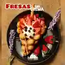 Waffle Fresas Con Crema