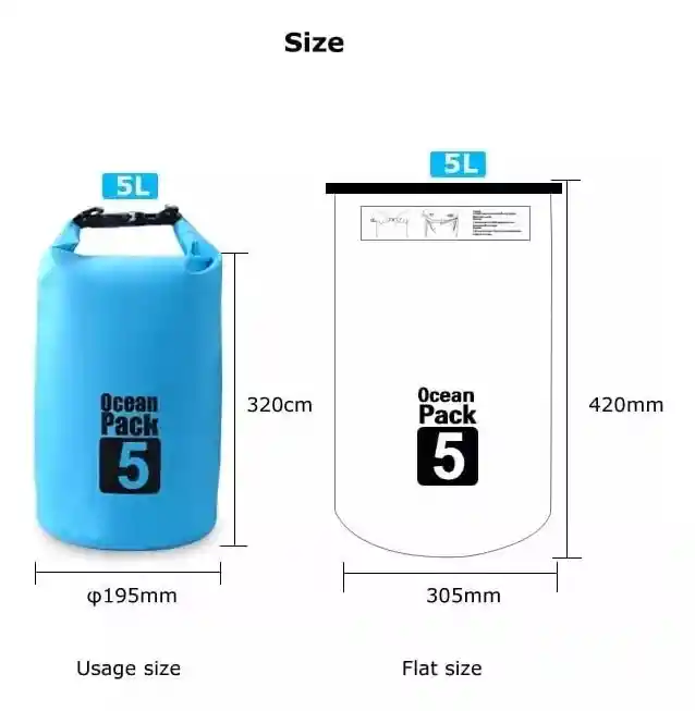 Bolso Impermeable Ocean Pack 5 Litros Resistente Agua