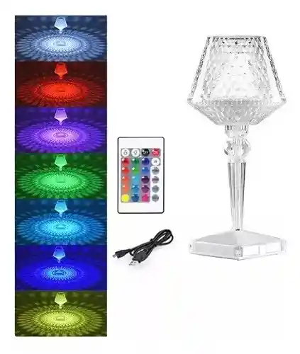 Lampara Escritorio Recargable Decorativa Rgb Touch Control