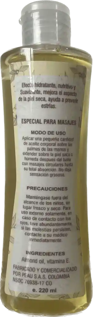 Aceite Corporal Peau Anti Estrias 220ml