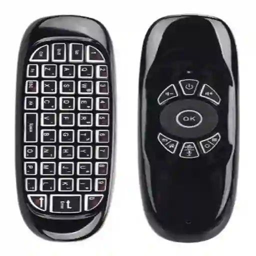 Control Smart Tv Air Mouse Teclado Luces Rgb Recargable Usb