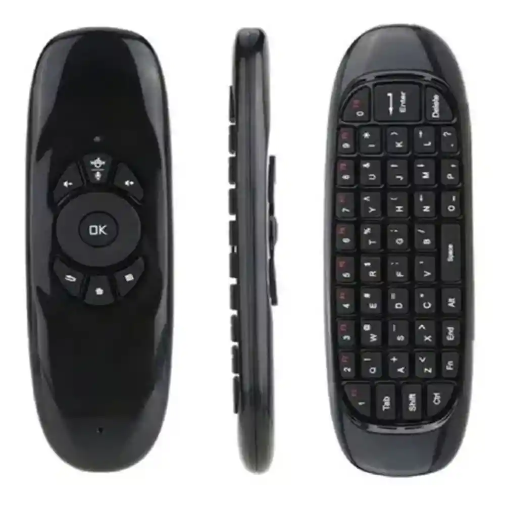 Control Smart Tv Air Mouse Teclado Luces Rgb Recargable Usb