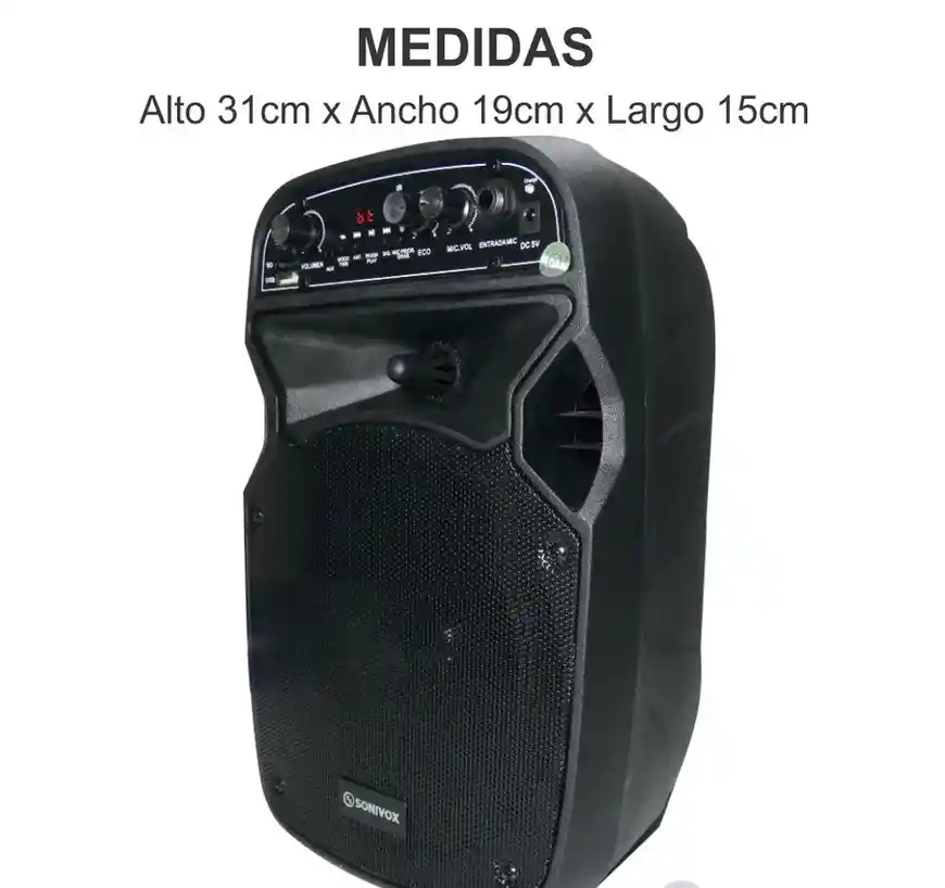 Cabina De Sonido Recargable Parlante Pro Sonivox Vs-ss1862 6.5"