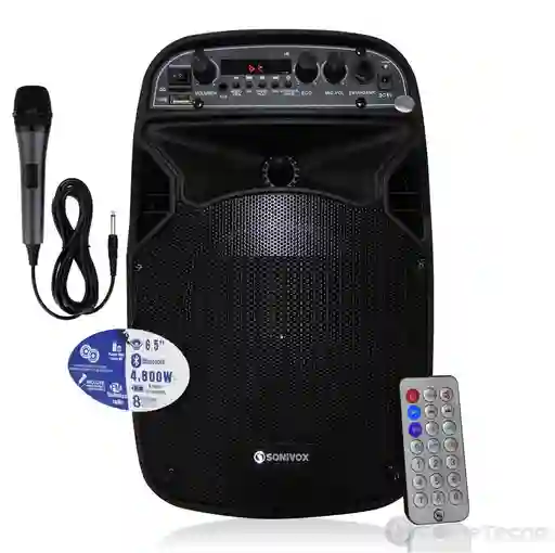 Cabina De Sonido Recargable Parlante Pro Sonivox Vs-ss1862 6.5"