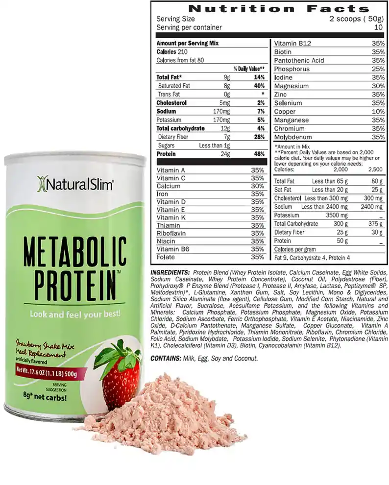 Naturalslim Metabolic Protein Frank Suarez Proteína Orgánica 500 Gramos