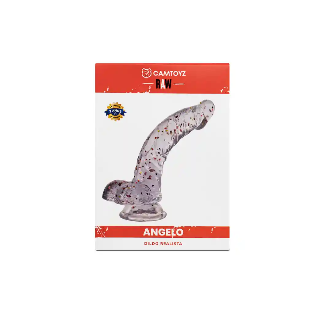 Dildo Realista Raw Angelo Transparente 20 Cm Camtoyz