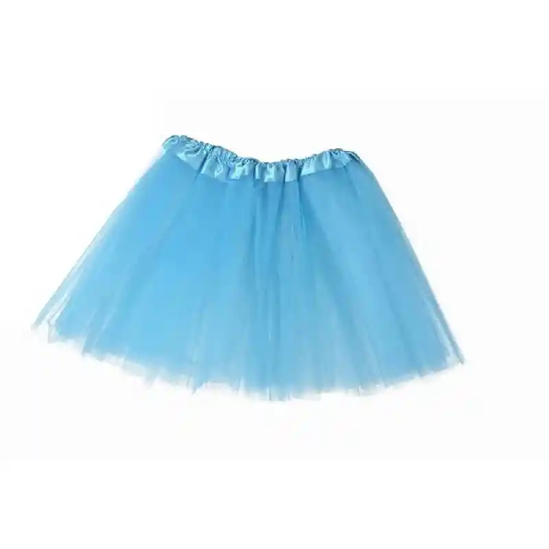 Falda Tutu Falda De Tul Infantil Azul Celeste 30cm