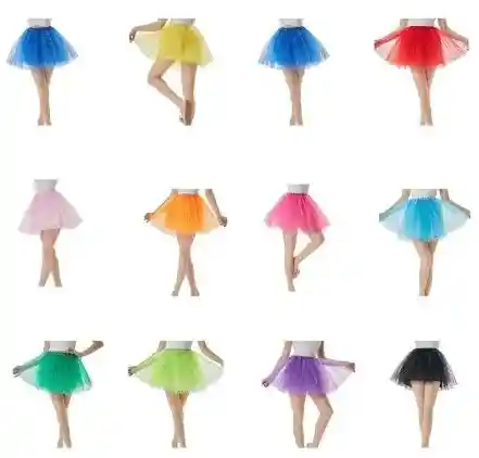 Falda De Tutú De Capas Elásticas Para Mujer, Falda De Ballet Con Lentejuelas Brillantes, Disfraz De Halloween