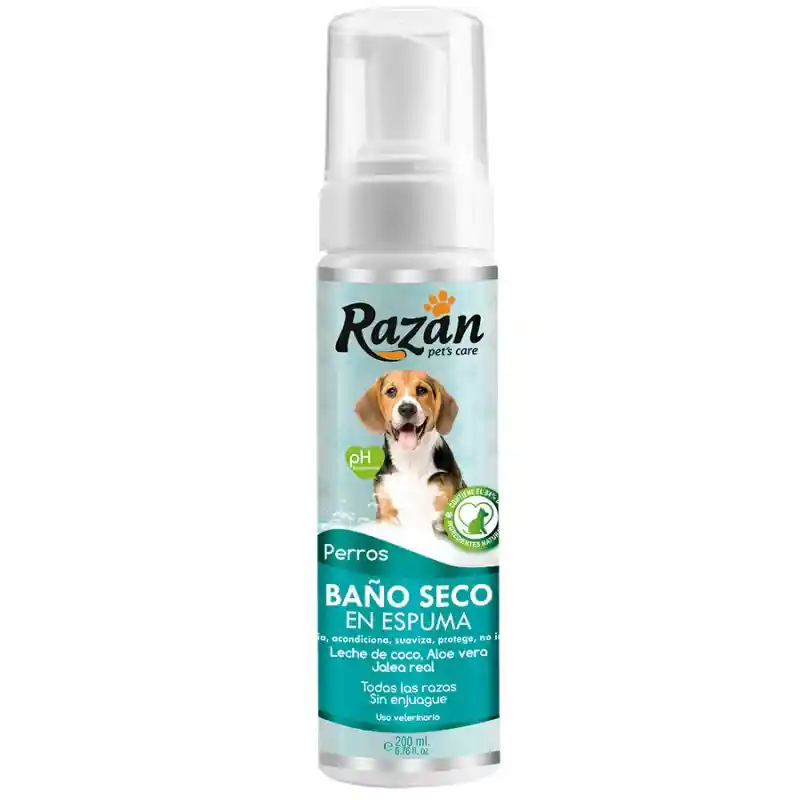 Baño Seco Para Perros Con Aloe Vera, Leche De Coco Y Jalea Real 200 Ml Baño Seco Para Mascotas