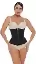 Ref. Lz3 - Cinturilla De Avispa Con Tres Lineas De Broches Y Cremallera Talla: Xs Color: Beige