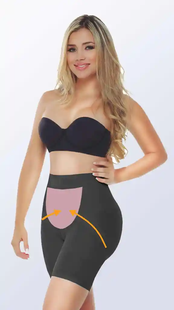 Ref. 6046 - Panty Faja Invisible Termoreductor Talla: 2x Color: Negro