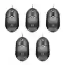 Mouse Usb Pack X5 Unidades Mo300 1200dpi 3 Botones - Multi