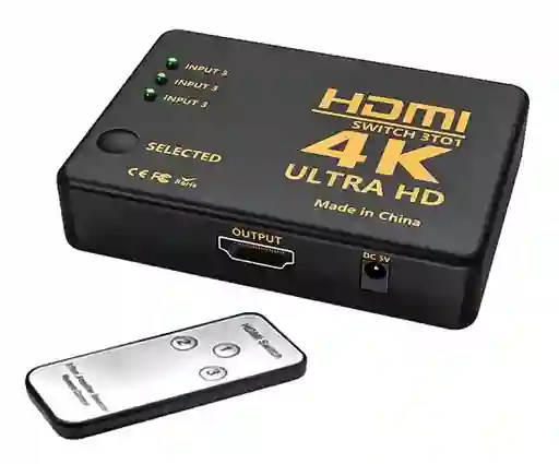 Switch Hdmi 3 Puertos 1080p Uhd 4k Control Remoto - Otec