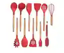 Set 12 Utensilios De Cocina Silicona Resistente Calor Juego