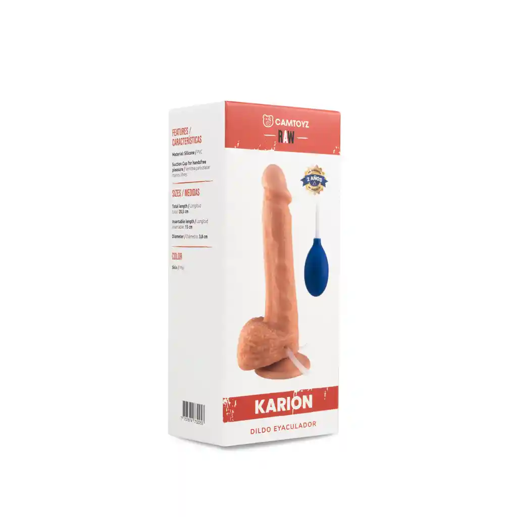 Raw Dildo Realista Eyaculador Karion Piel