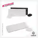 Kit Mini Teclado + Mouse Óptico Inalámbrico Para Pc Mac Color Del Teclado R-p0527 K03 Teclado Blanco