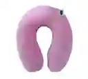 Almohada Cojín Cuello Viajero Unicolor Rosa