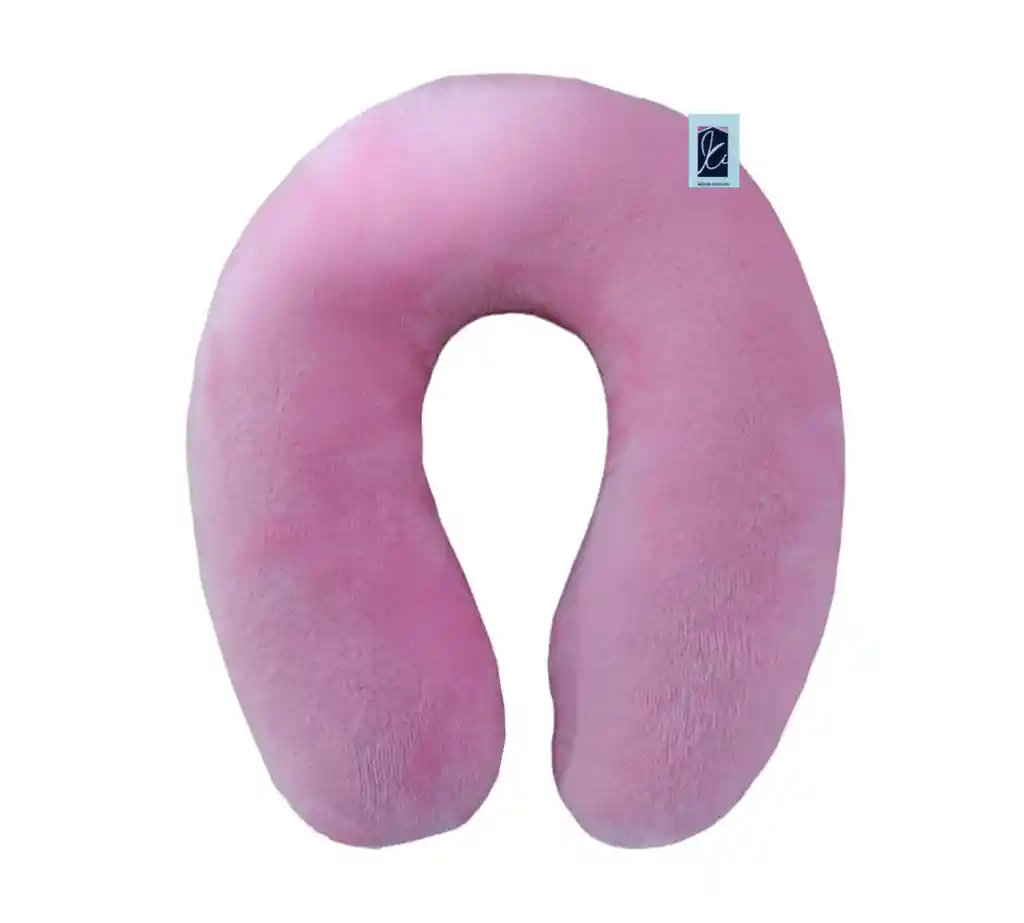 Almohada Cojín Cuello Viajero Unicolor Rosa