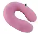 Almohada Cojín Cuello Viajero Unicolor Rosa