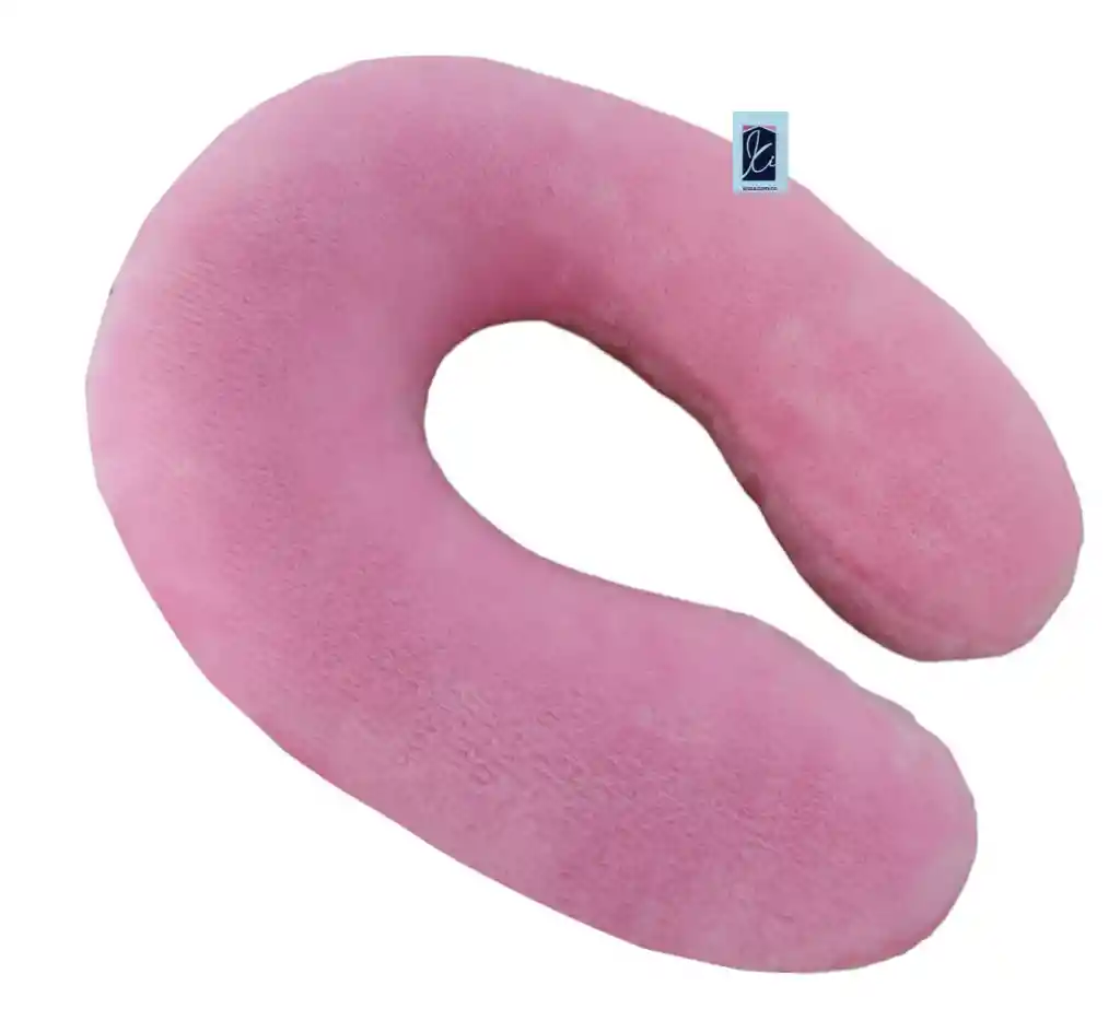 Almohada Cojín Cuello Viajero Unicolor Rosa