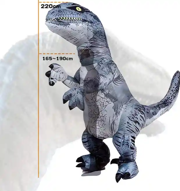 Disfraz Inflable Dinosaurio Velociraptor Divertido Para Adultos