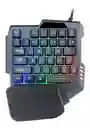 Kit Teclado Mouse Gamer Adaptador Bluetooth Celular Tablet Color Del Teclado Negro