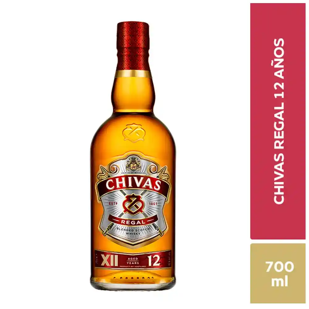 Whisky Chivas Regal 12 Años Botella X 700ml