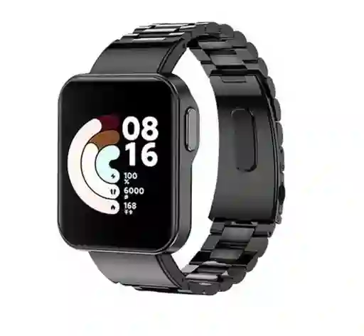 Correa Pulso Acero Metalico Para Xiaomi Mi Watch Lite 1 Negro