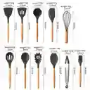 Set 12 Utensilios De Cocina Silicona Resistente Calor