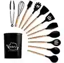 Set 12 Utensilios De Cocina Silicona Resistente Calor