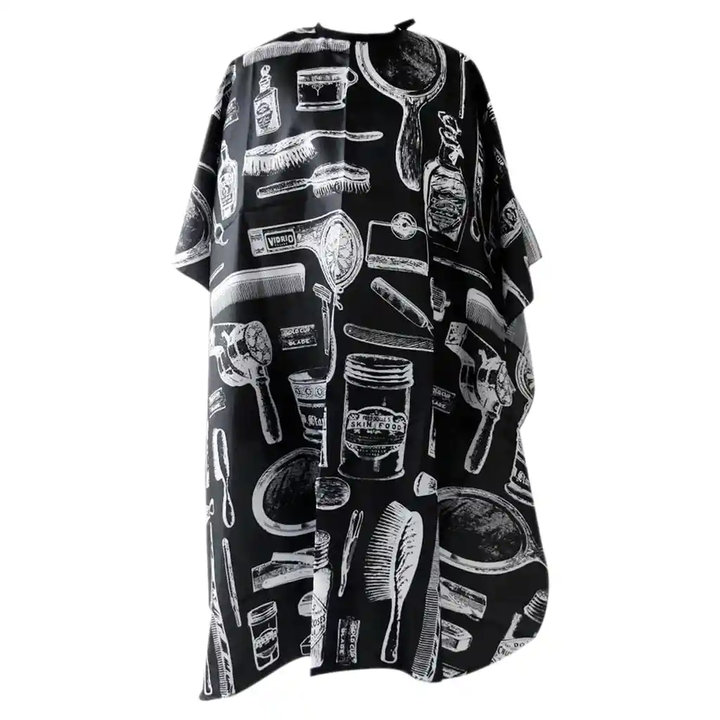 Capa Diseños Negra Peluquería Barbero Unisex