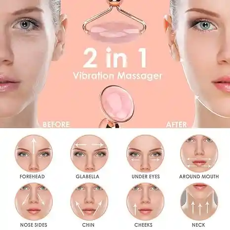 Rodillo Cuarzo Masajeador Facial