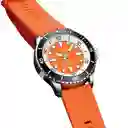 Reloj Pulso Goma Analógico Curren Original Para Hombre Naranja