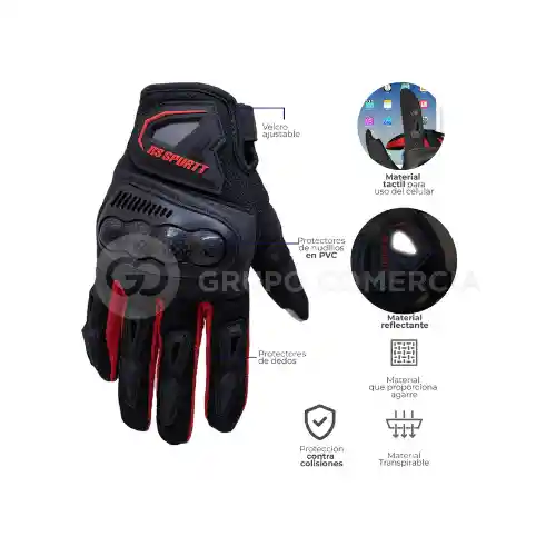 Guantes De Protección Nudillos Motociclista Reflectivo