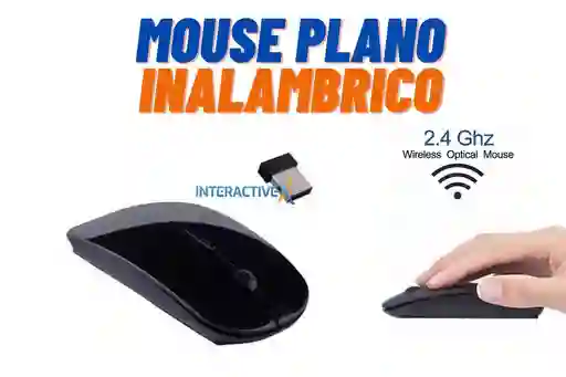 Mouse Plano Inalámbrico Ergonómico