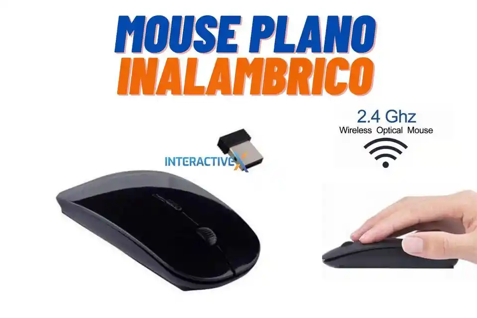 Mouse Plano Inalámbrico Ergonómico