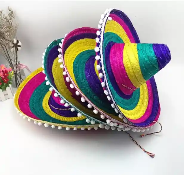 Sombrero Charro Mexicano Multicolor Fiesta Mariachi Halloween