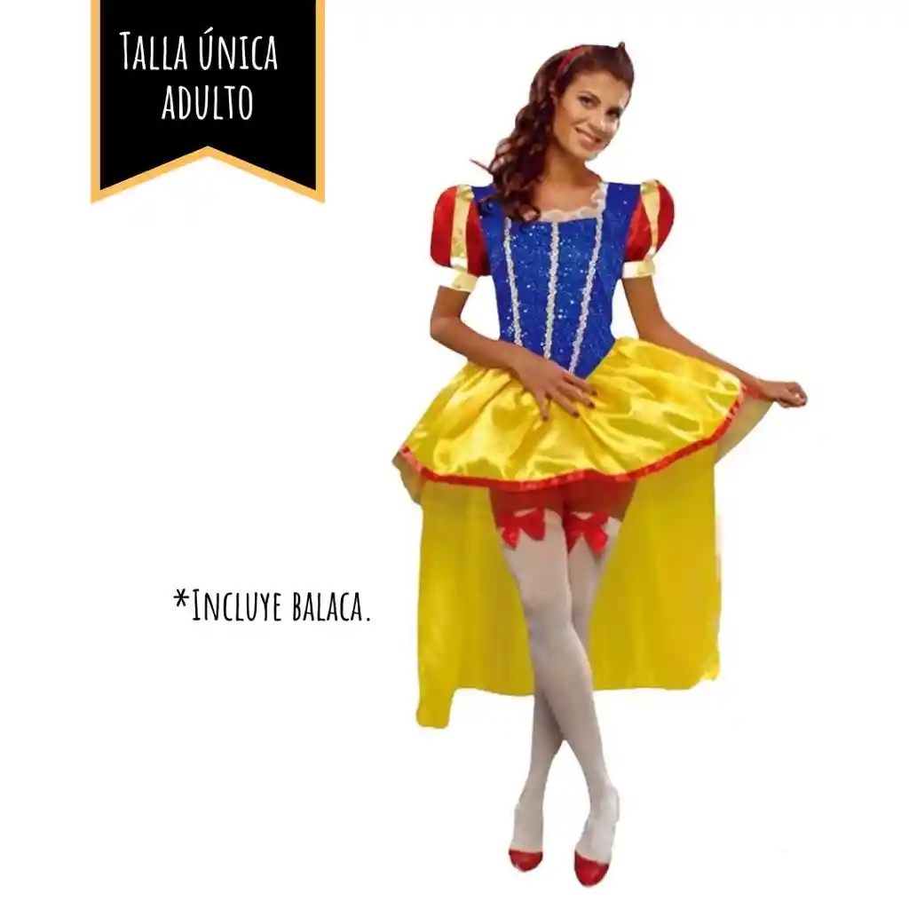 Disfraz Halloween Adulto Blanca Nieves Talla Única