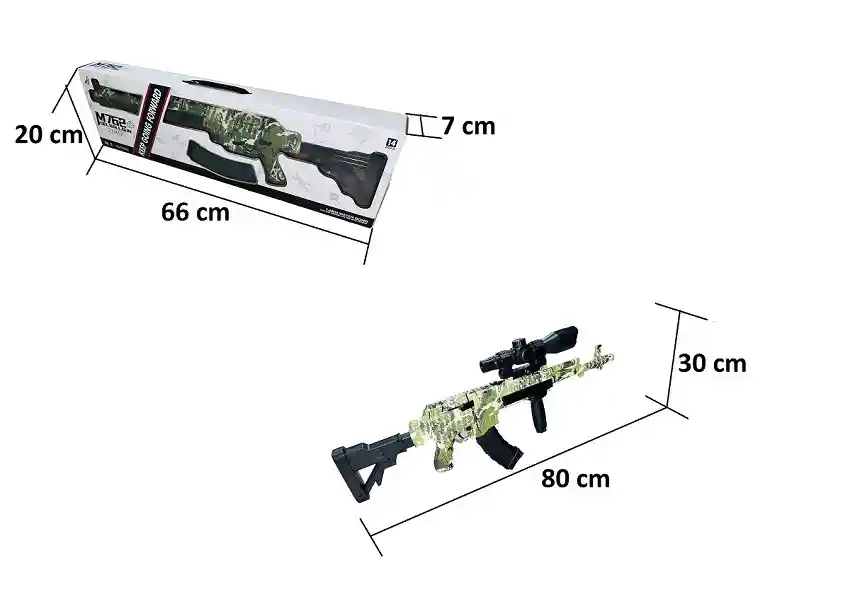 Fusil De Asalto De Hidrogel Recargable M762 - Estilo Cod