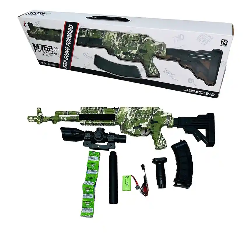 Fusil De Asalto De Hidrogel Recargable M762 - Estilo Cod