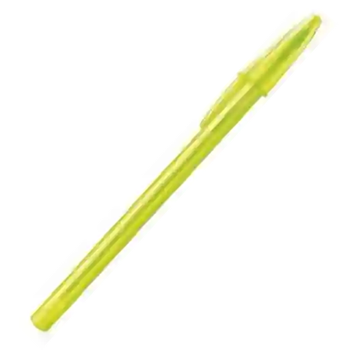 Esfero Bic Fashion Verde Limon De Tapa