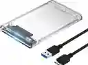 Caja Externa Case Disco Duro Sata 2.5 Usb 3.0 Transparente