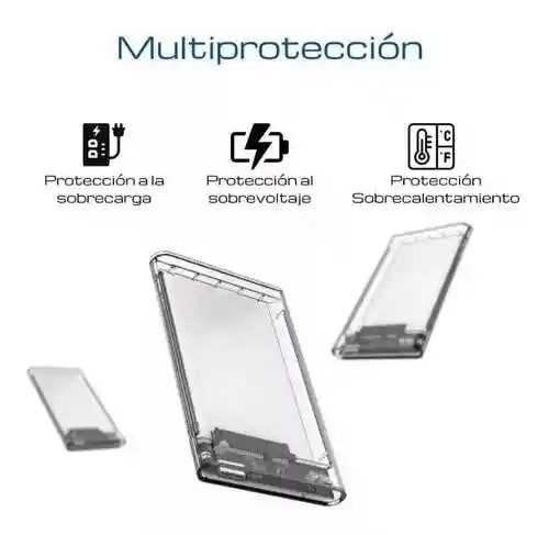 Caja Externa Case Disco Duro Sata 2.5 Usb 3.0 Transparente