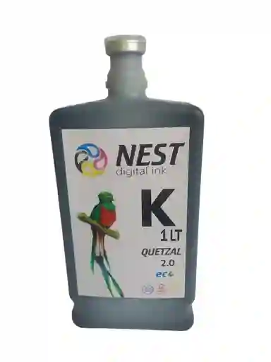 Nest Digital Tinta Eco Solvente Quetzal X 1 Litro Negro