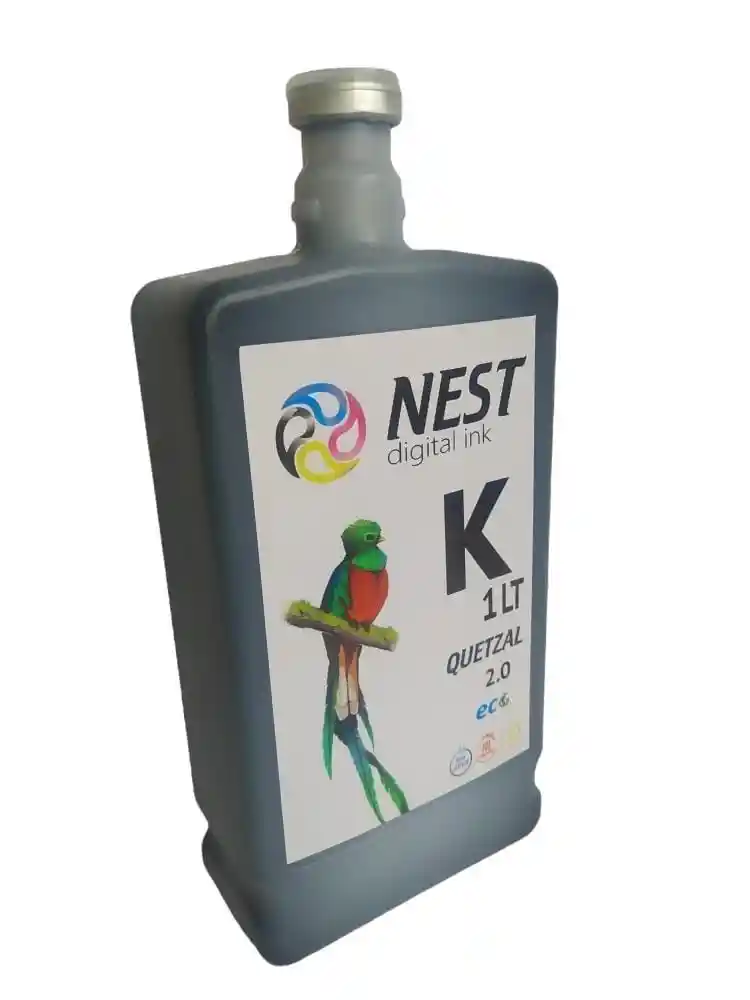 Nest Digital Tinta Eco Solvente Quetzal X 1 Litro Negro