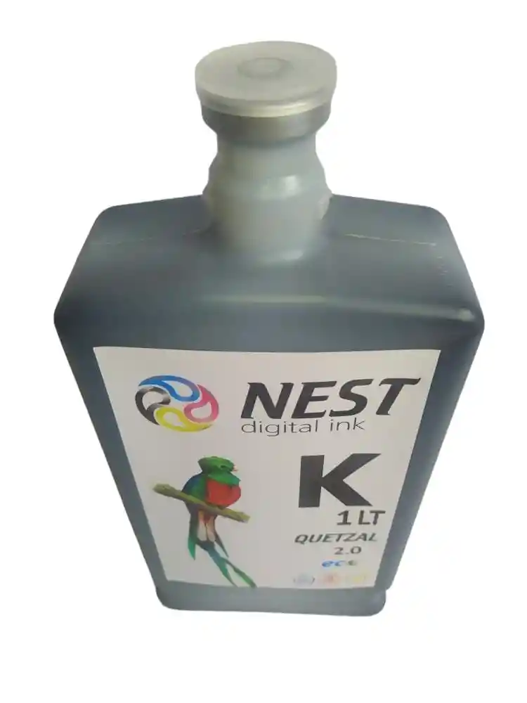 Nest Digital Tinta Eco Solvente Quetzal X 1 Litro Negro