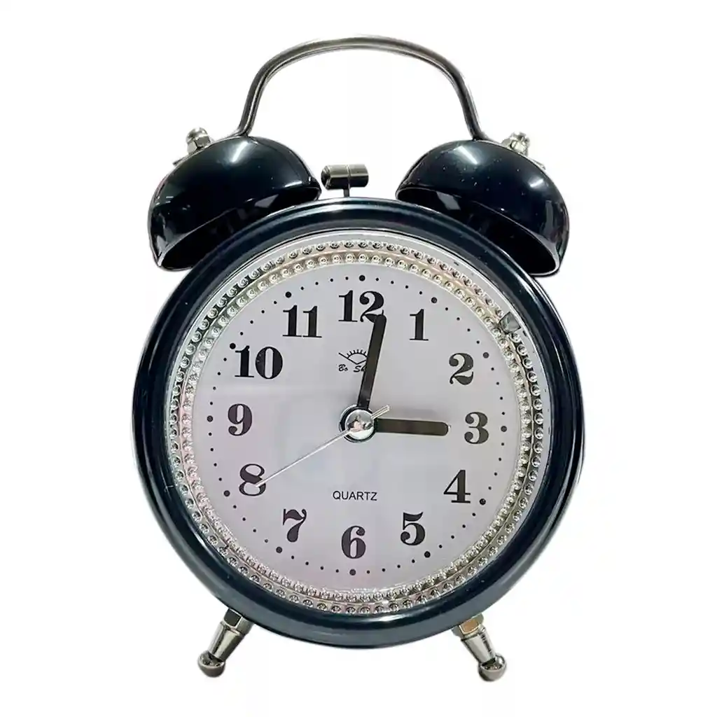 Reloj Grande Despertador Clásico Vintage Doble Campana Reloj Negro Aleatorio