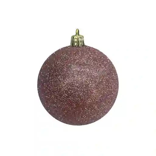 Bolas Navideñas 10 Cm, 12 Piezas Color Rosado Fexton